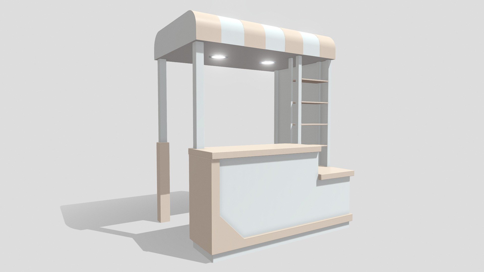 Pop Up Stall 3d model