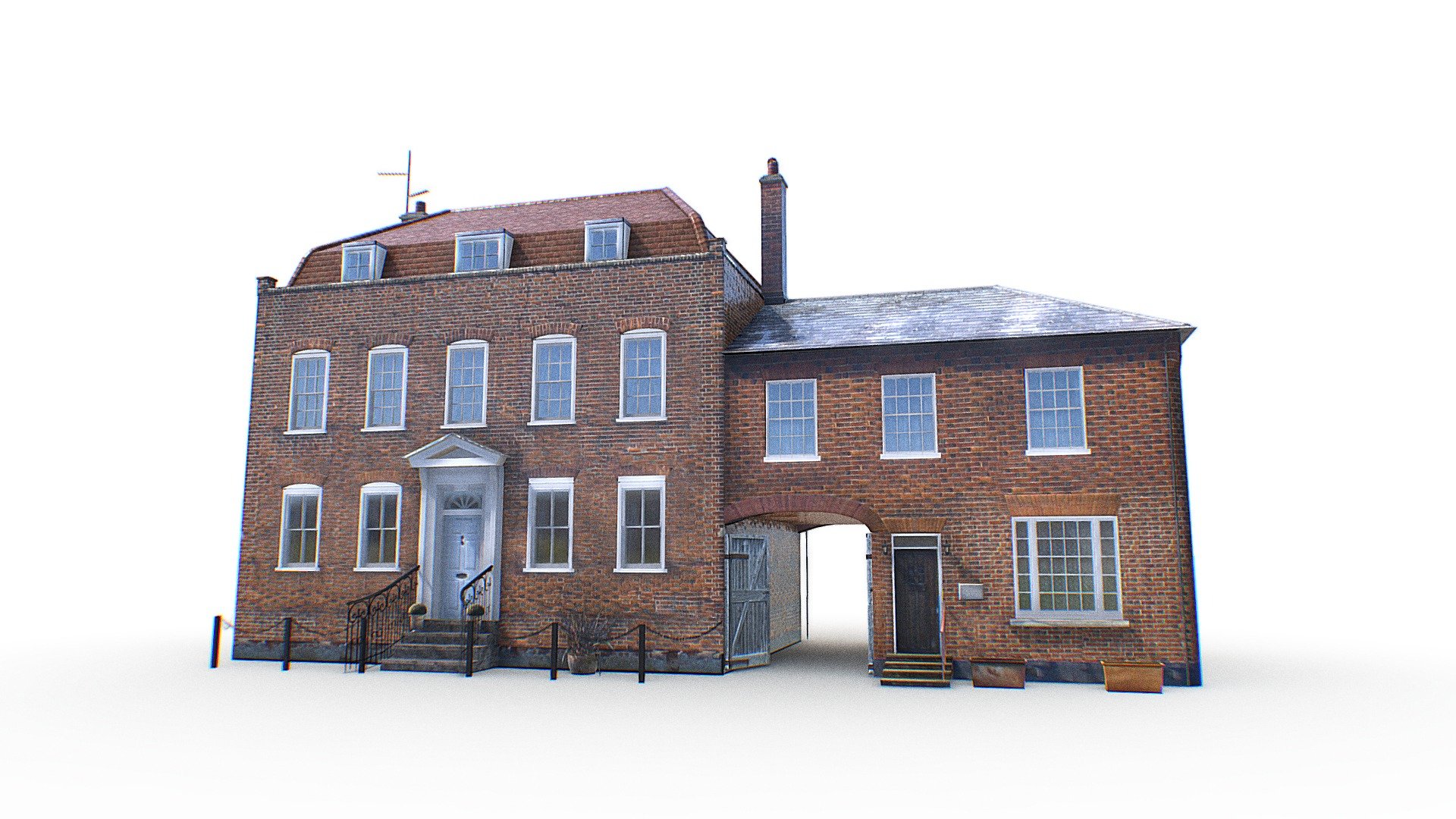 Old English Brick House 3d model