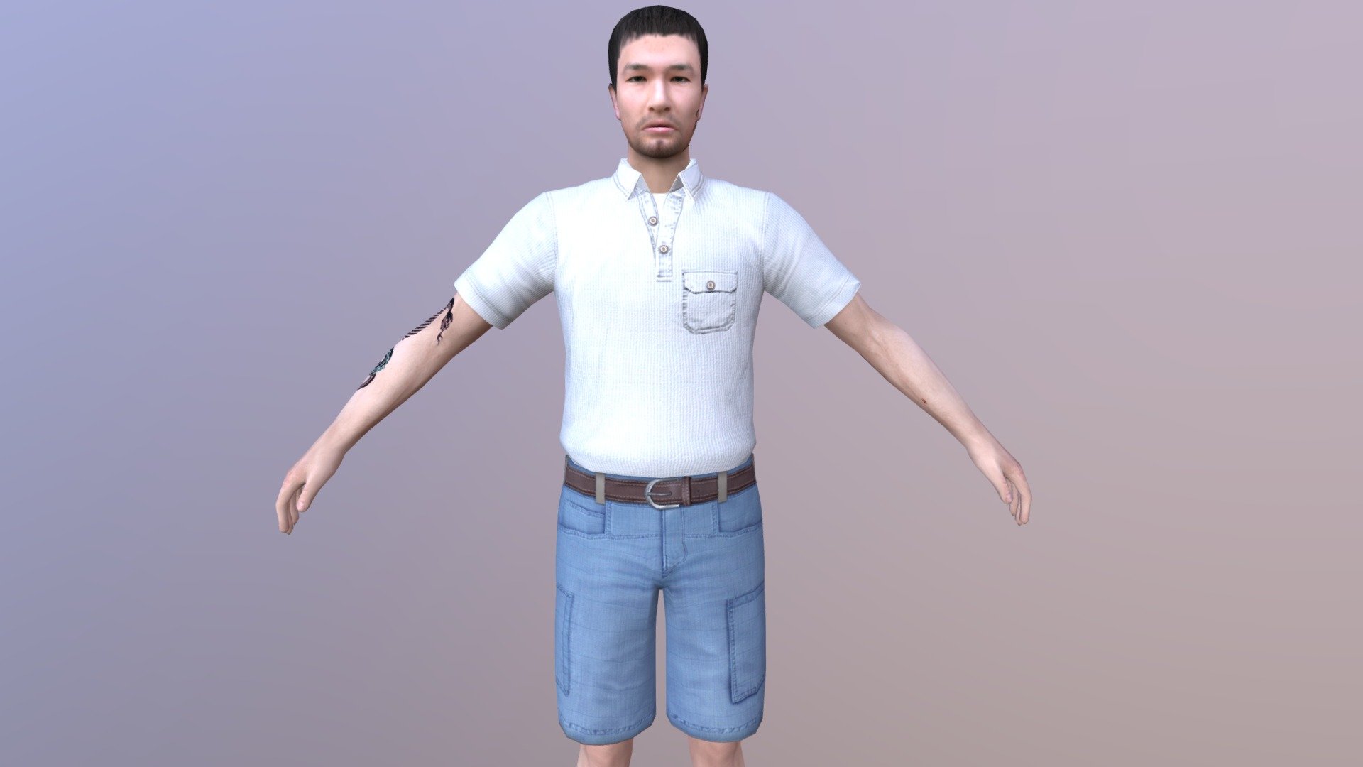 MAN 16 -WITH 250 ANIMATIONS 3d model