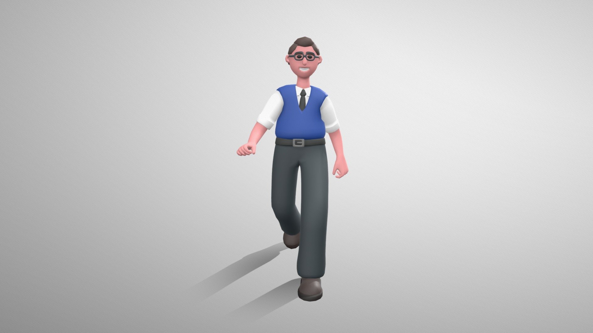 Stylized Man Teacher 3d model