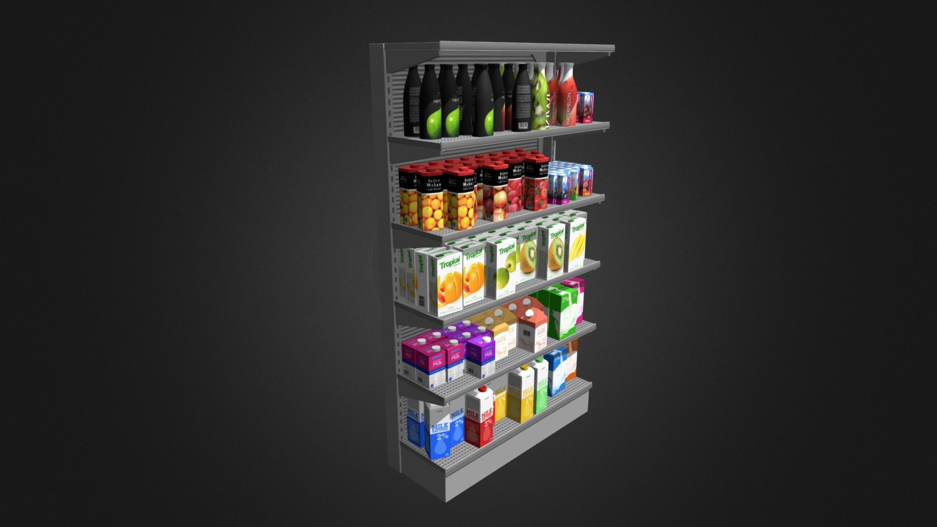 Market Shelf 3d model