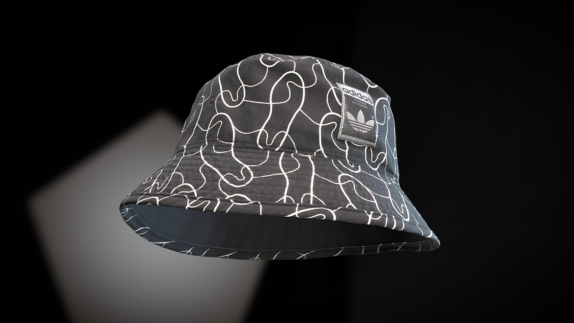 Monochrome Hat 3Dscan sample (retopology model) 3d model