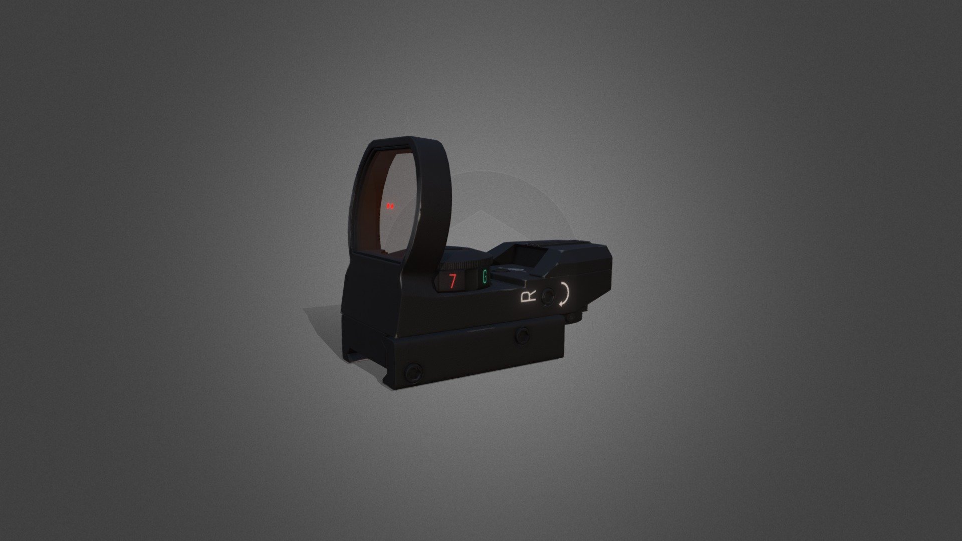 RedDot Scope (Game Ready) 3d model