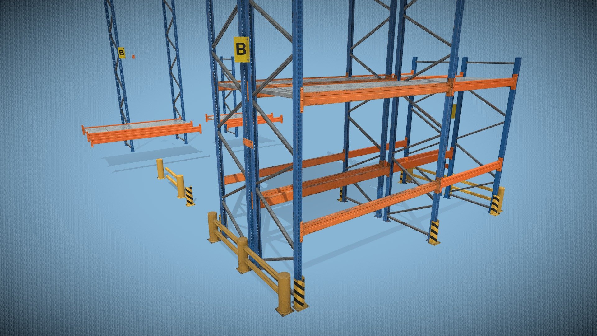 Pallet Racking System 3d model