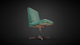 Armchair Rusty Old 3D Scan