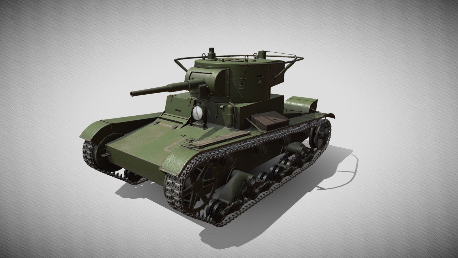 T-26 light tank 3d model