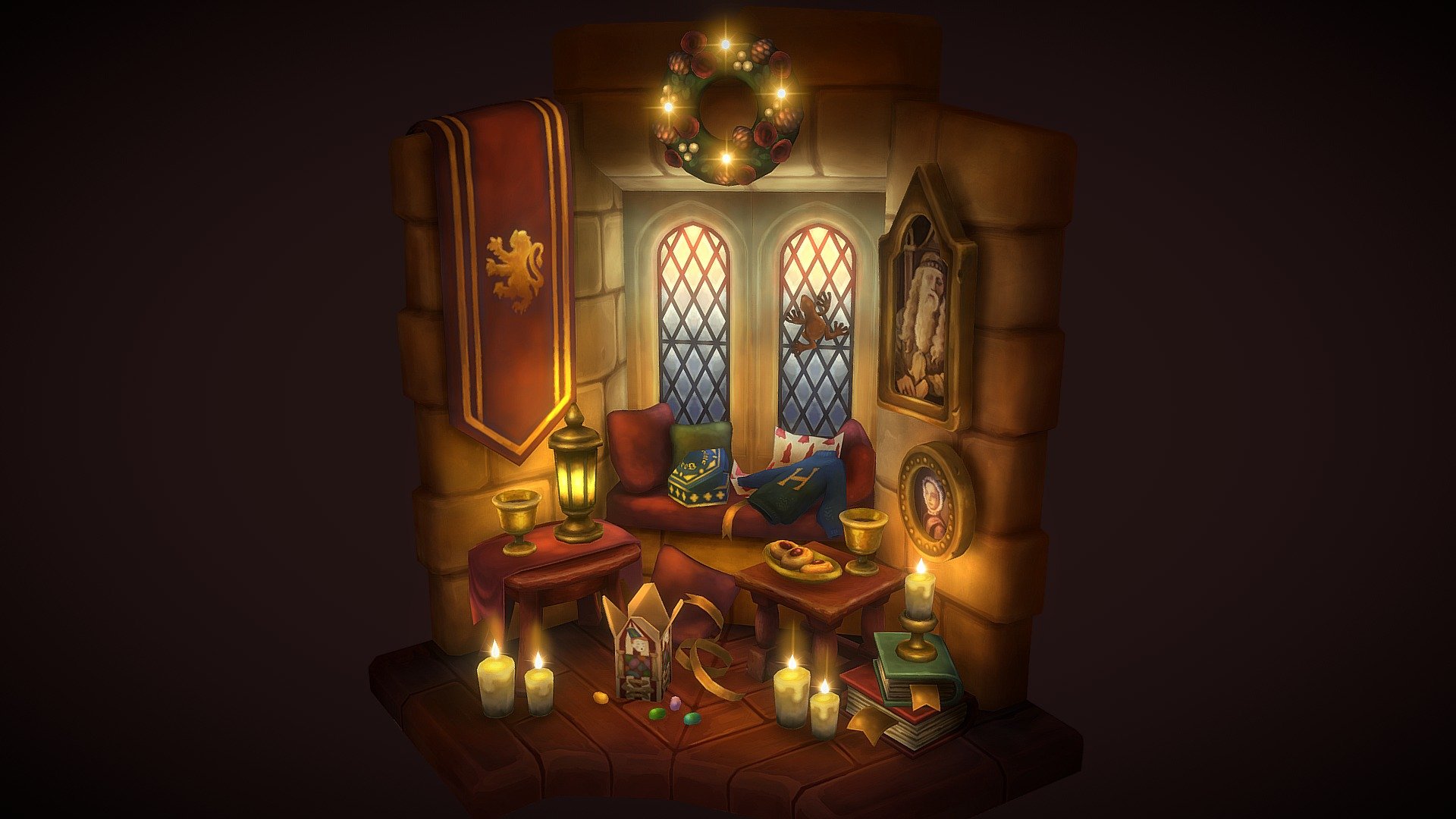 Christmas Morning at the Gryffindor Dormitory 3d model