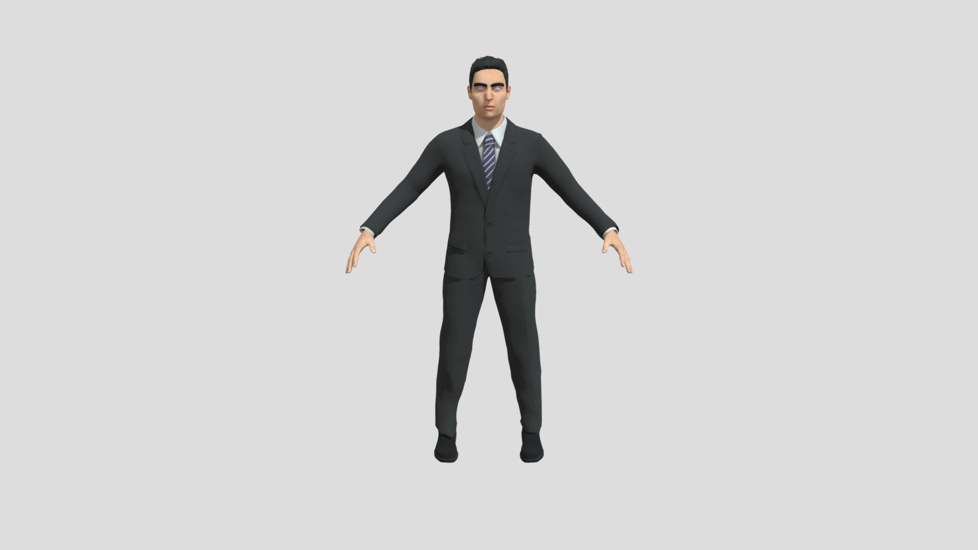 Man in a black Suit 3d model