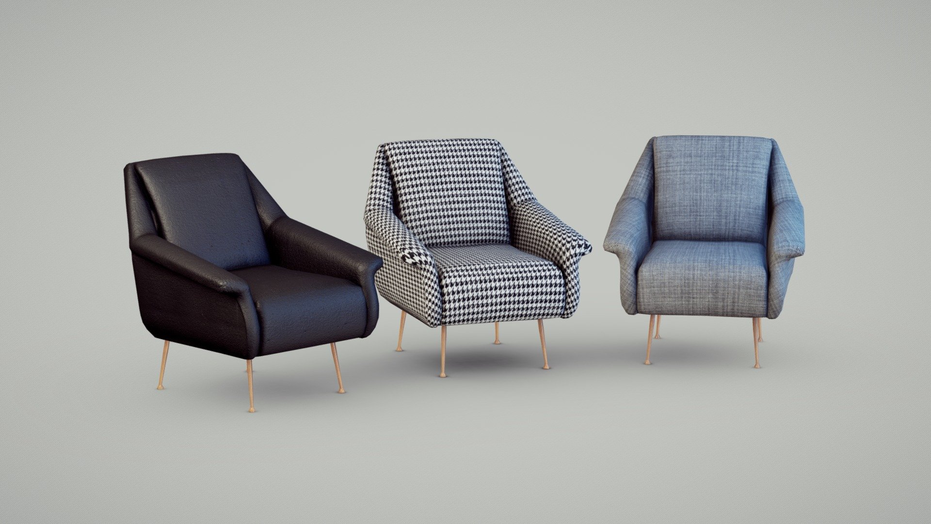 Set of Armchairs 3d model