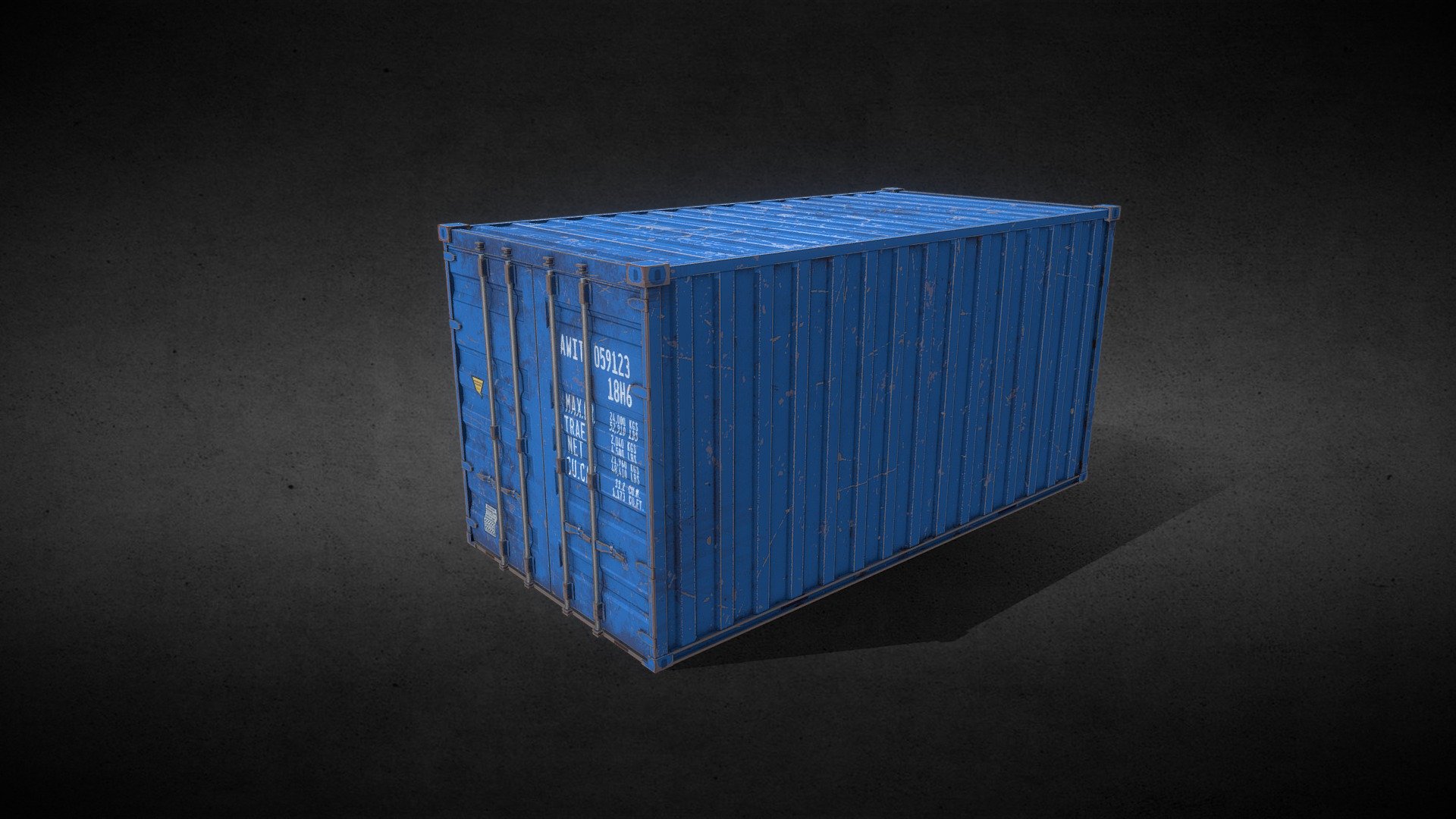 Shipping Container LowPoly 3d model