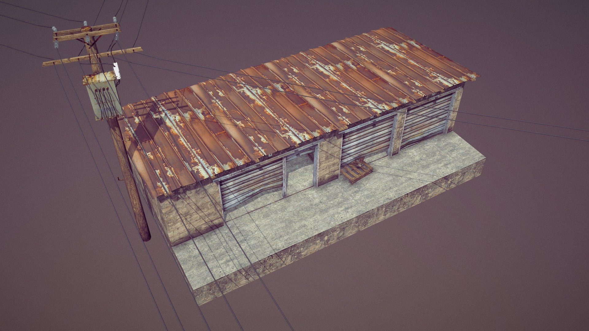 Storage Building 01 3d model