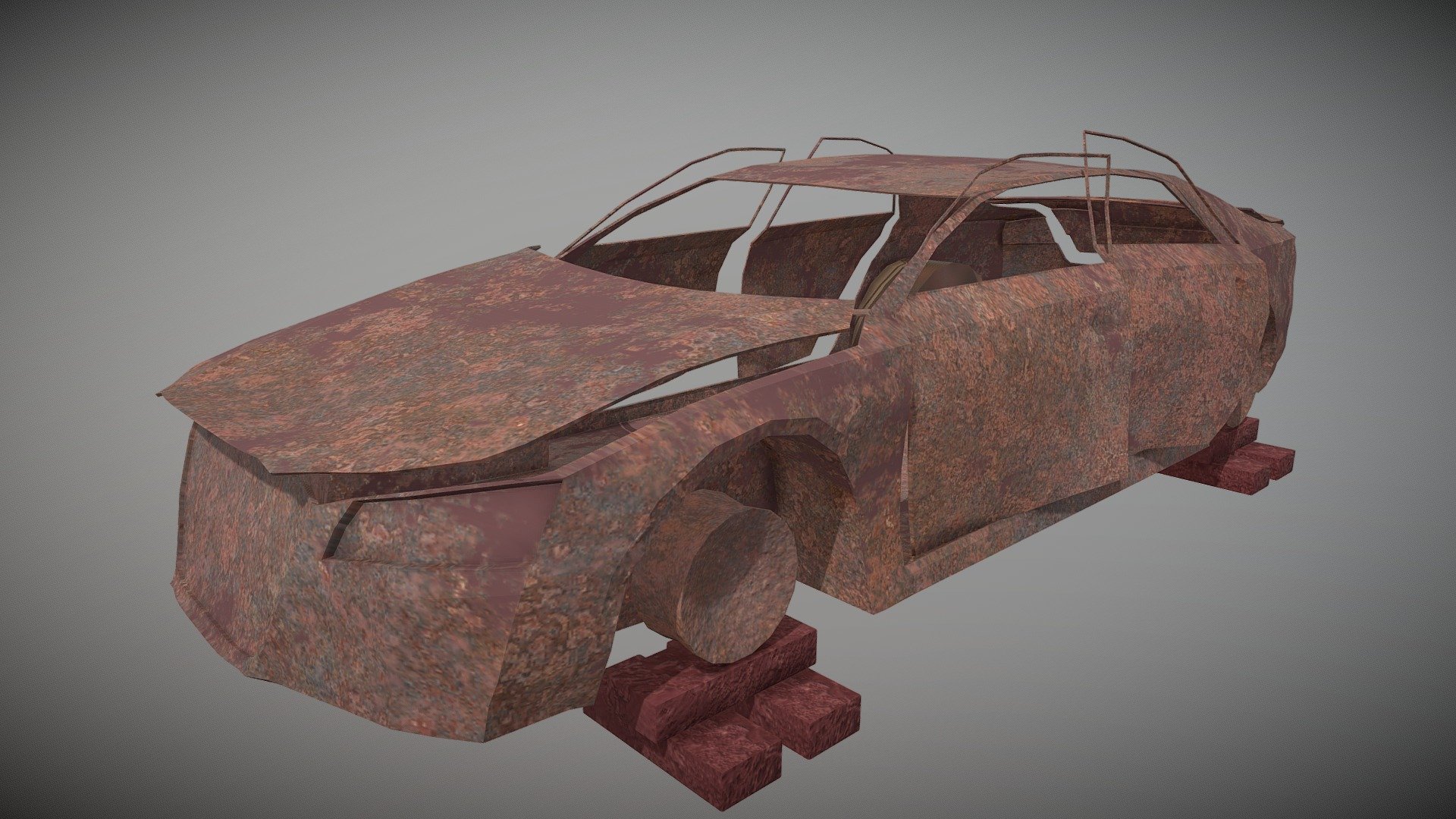 Damaged Car 3d model