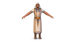 a Young Man Dressed as an Egyptian Pharaoh