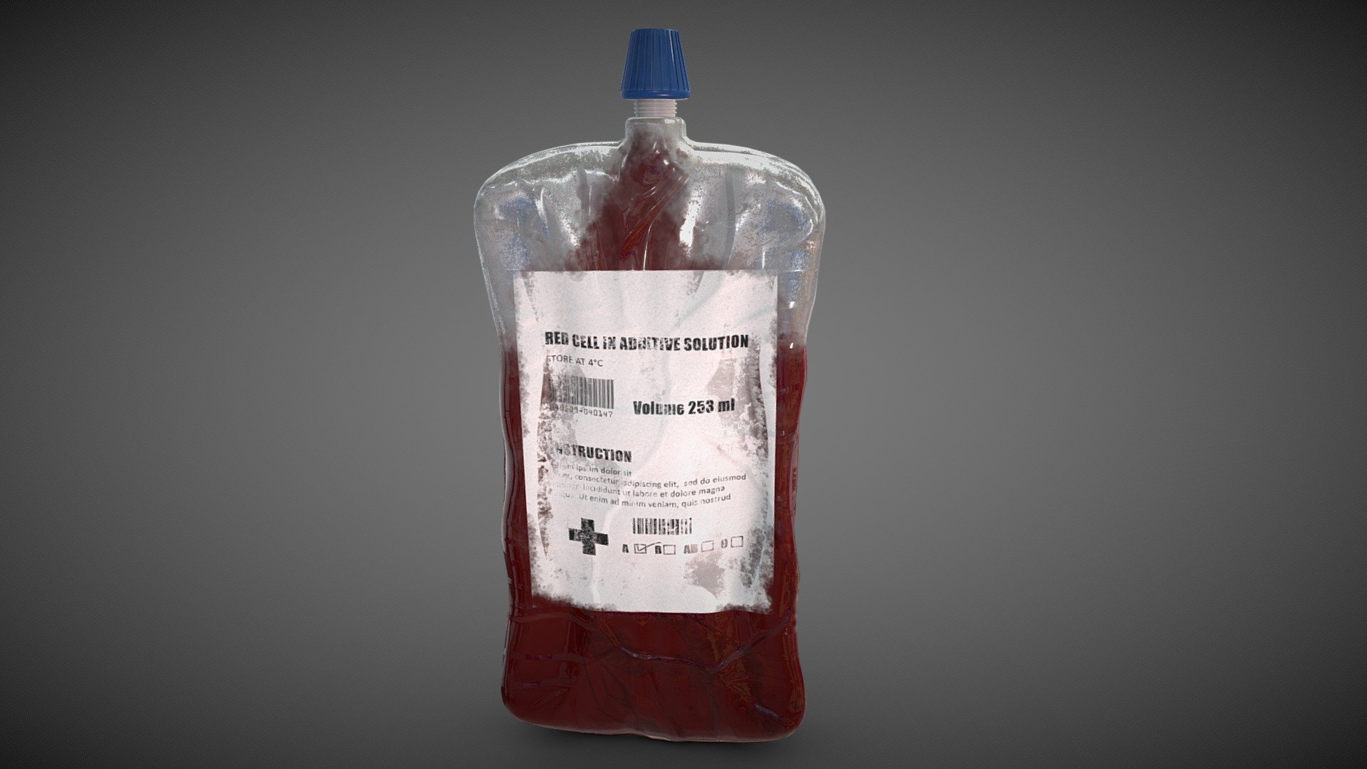 Blood bag 3d model