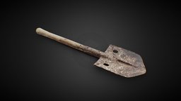 Military Shovel 3D Scan