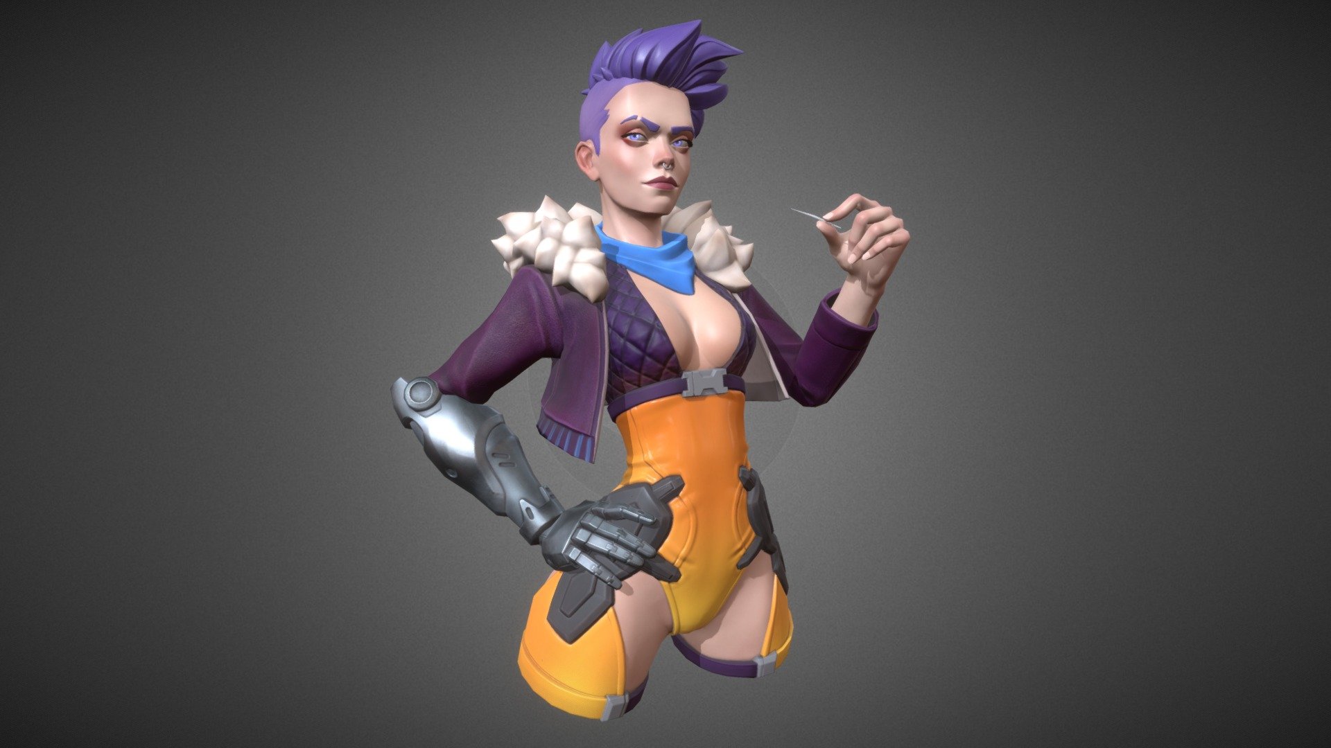 r8 girl 3d model