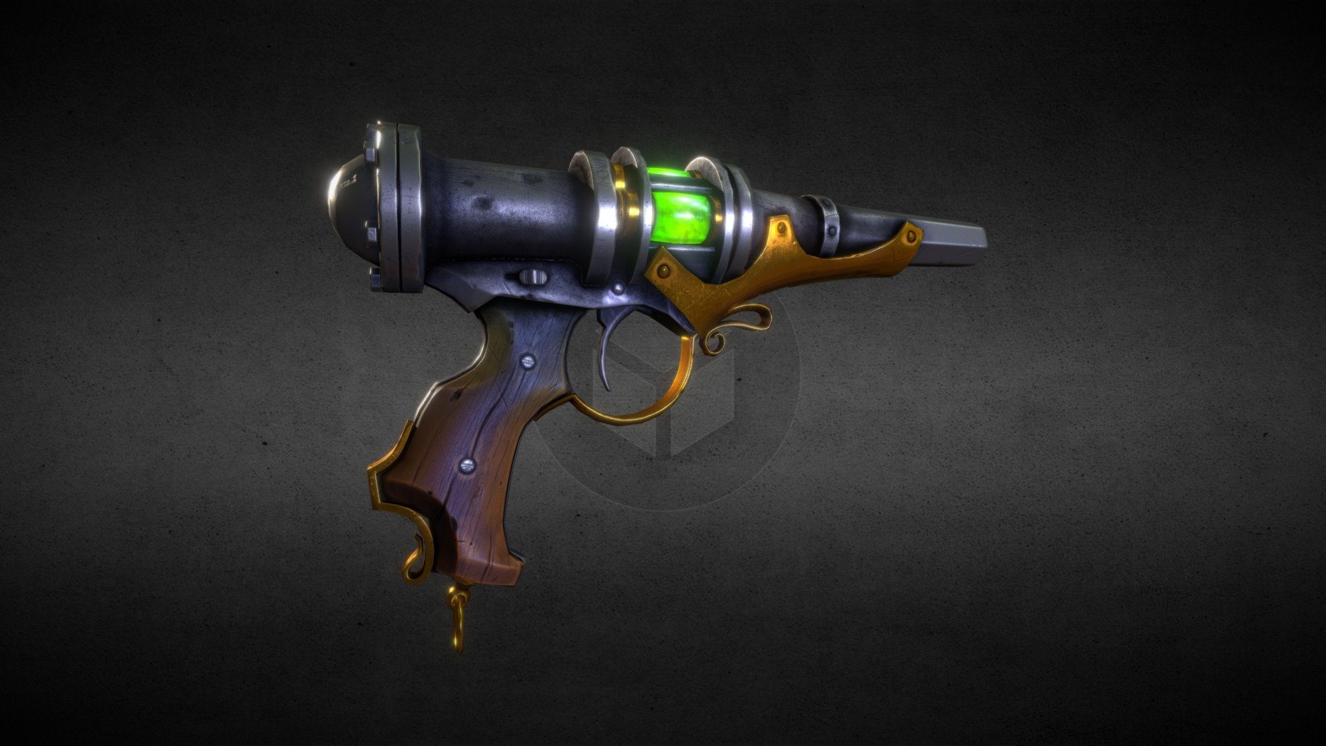 steampunk gun 3d model