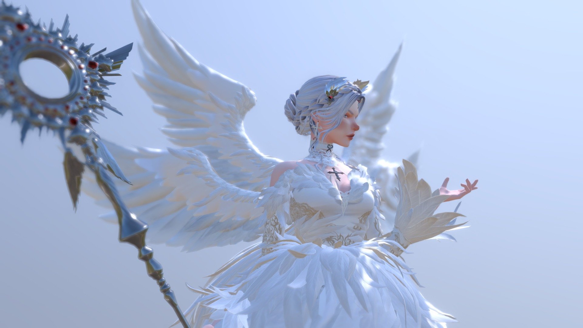 Angelic Winter star 3d model