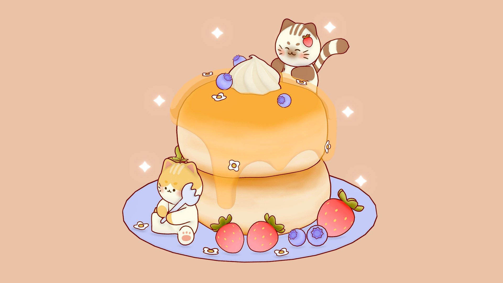 ♡ Fluffy Pancakes ♡ 3d model