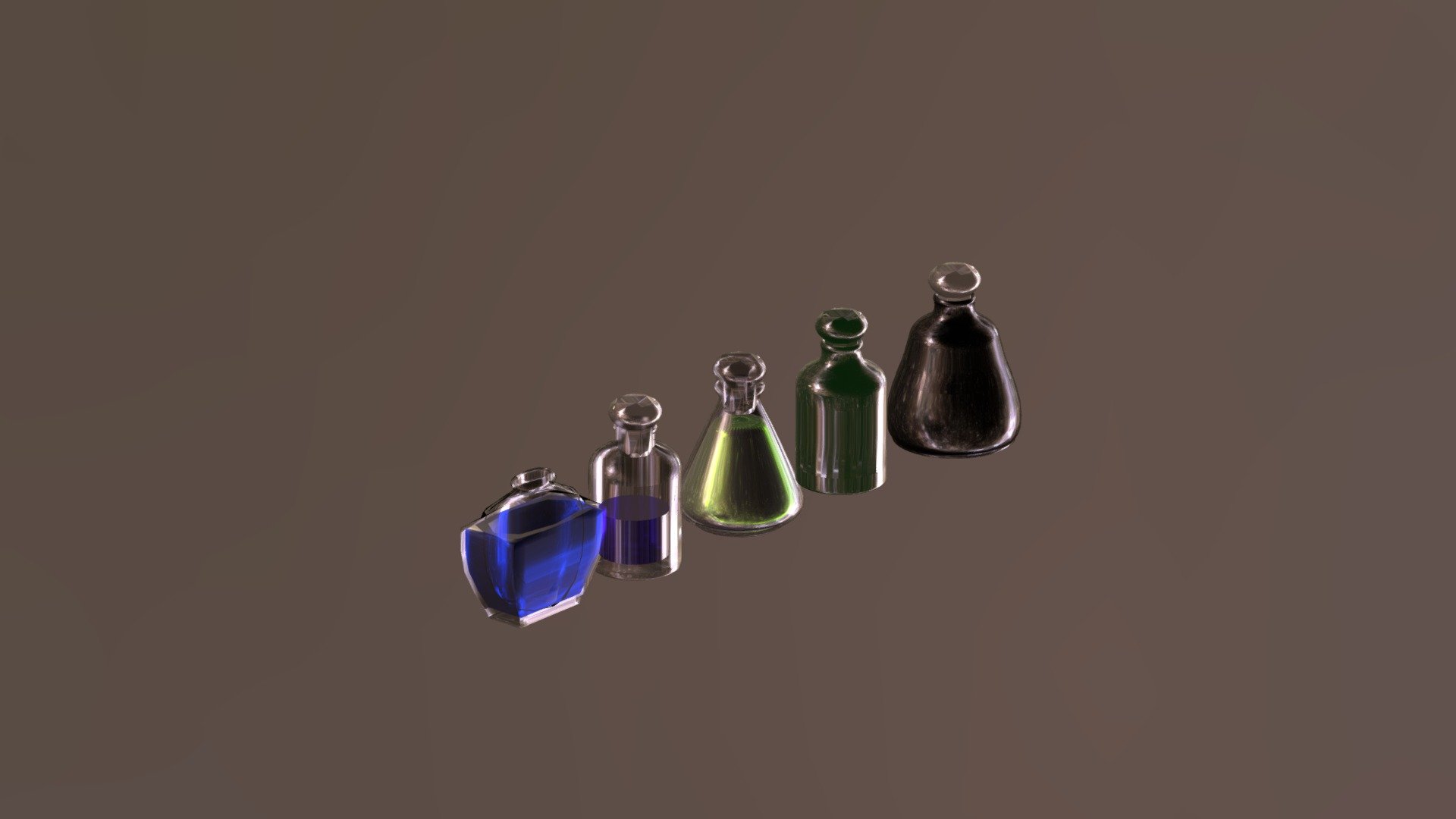 Magic Bottles 3d model