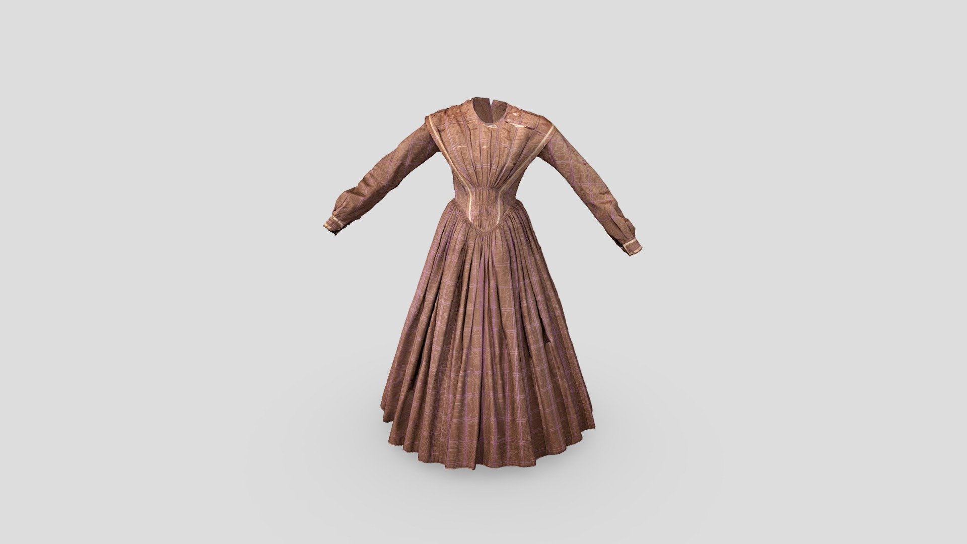 Victorian Maternity dress 3d model