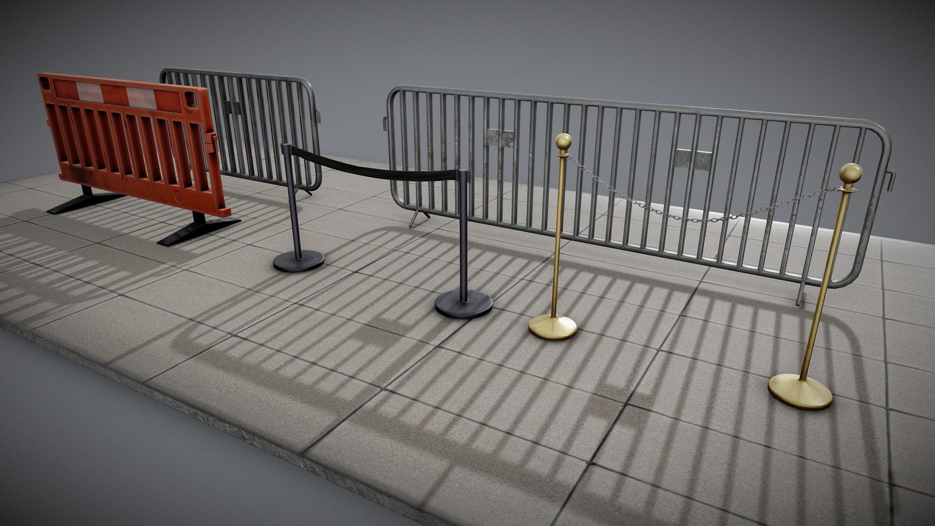 Modular Barrier selection 3d model