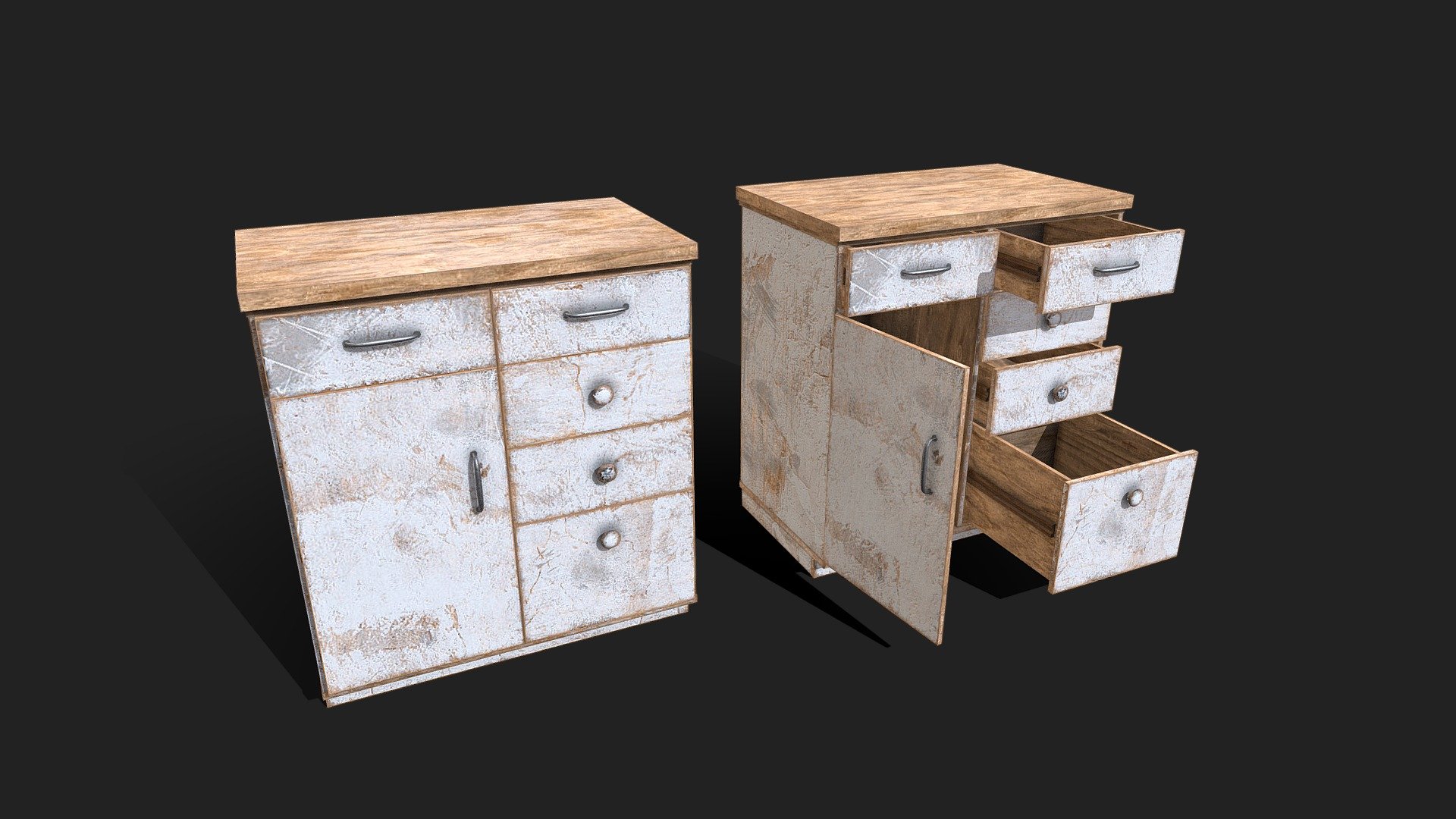 Old Cabinet 3d model