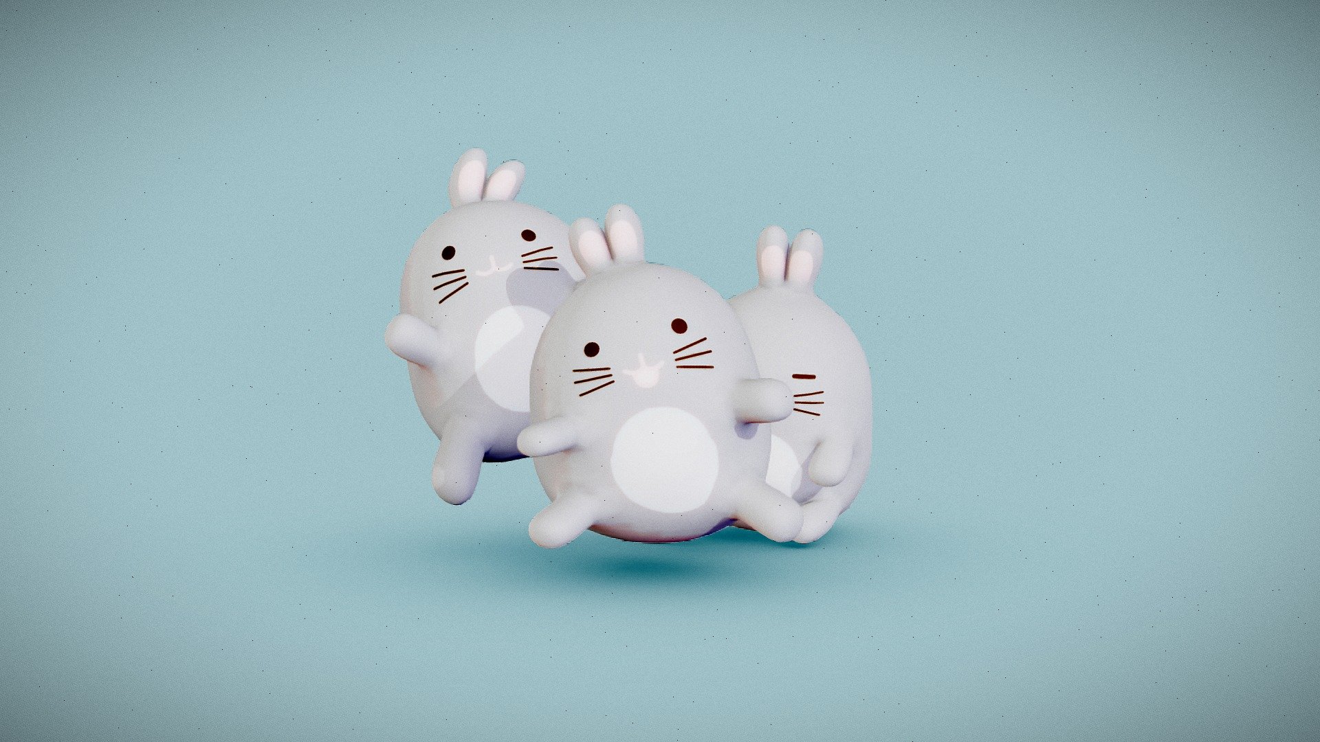 Kawaii mouse 3d model