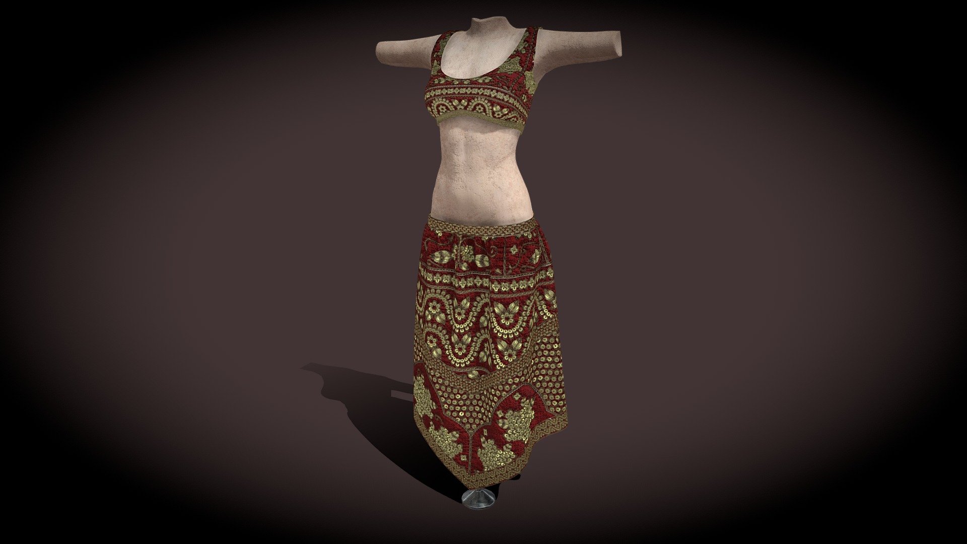 Belly Dancer Dress 3d model