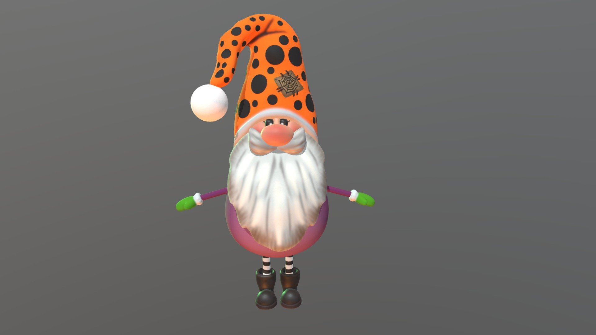 gnome orange 3d model