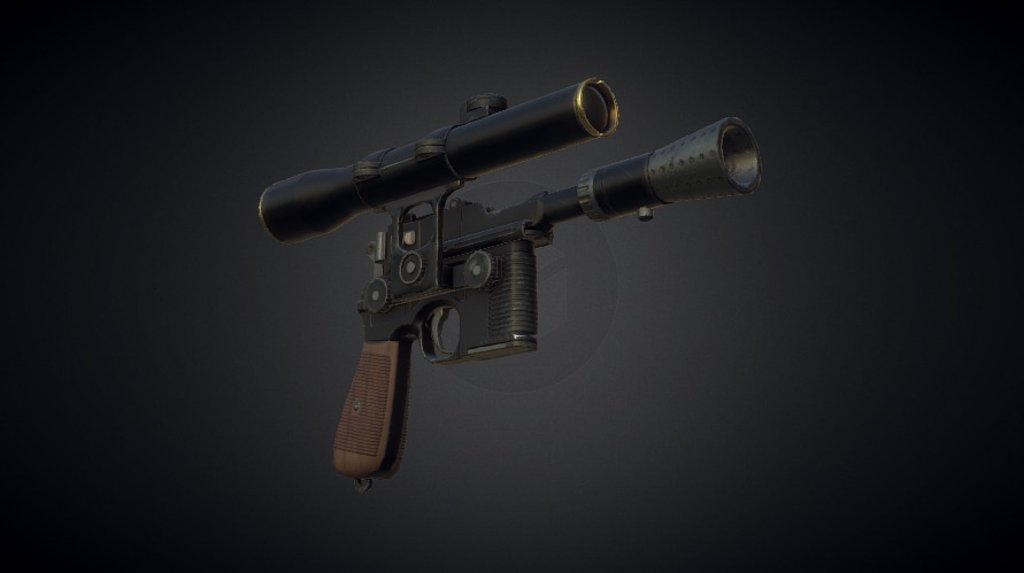 Han Solo Blaster 3d model