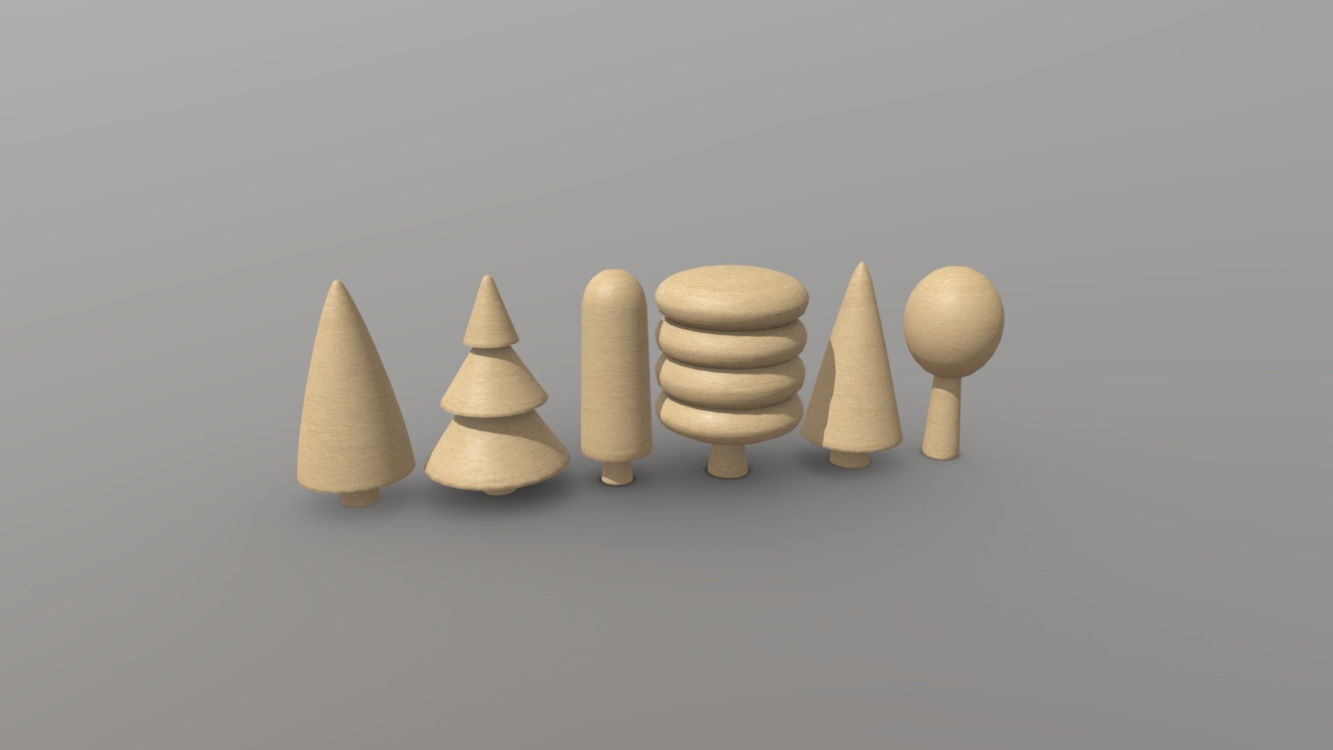 Wooden Tree Toy 2 3d model