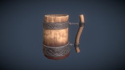 Low poly stylized Mug