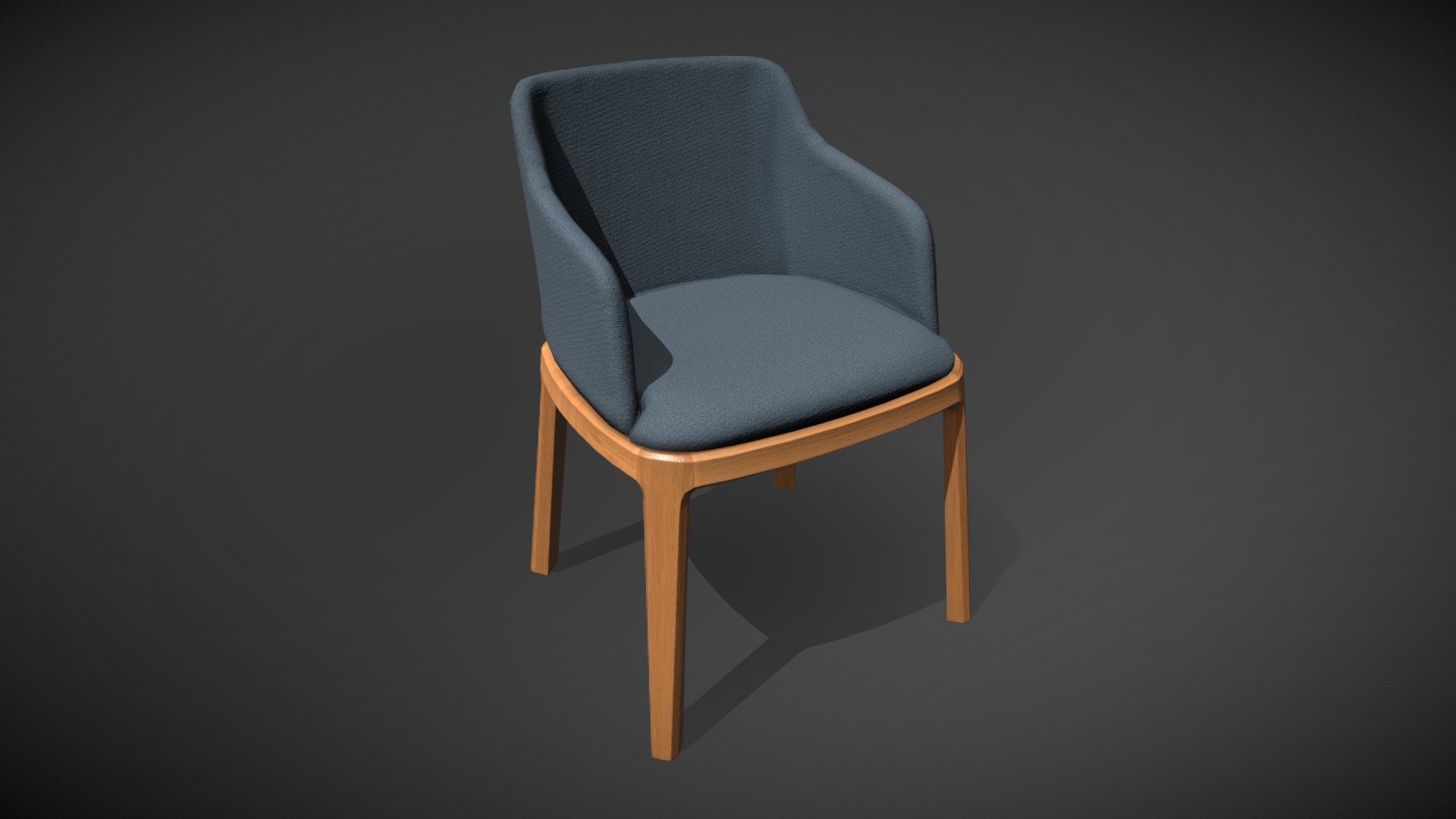 Chair wood interior 3d model