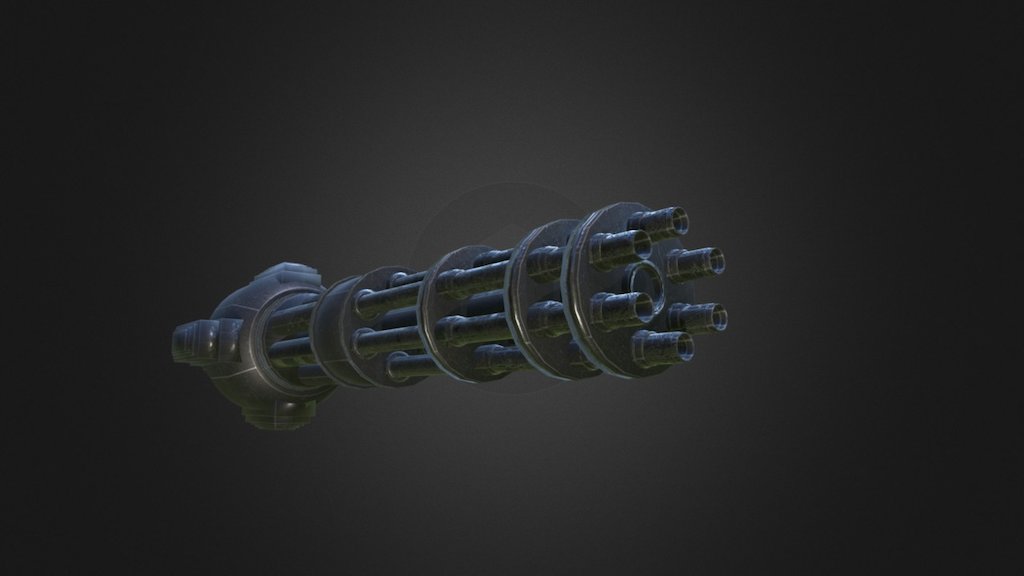 Mini gun for mech 3d model