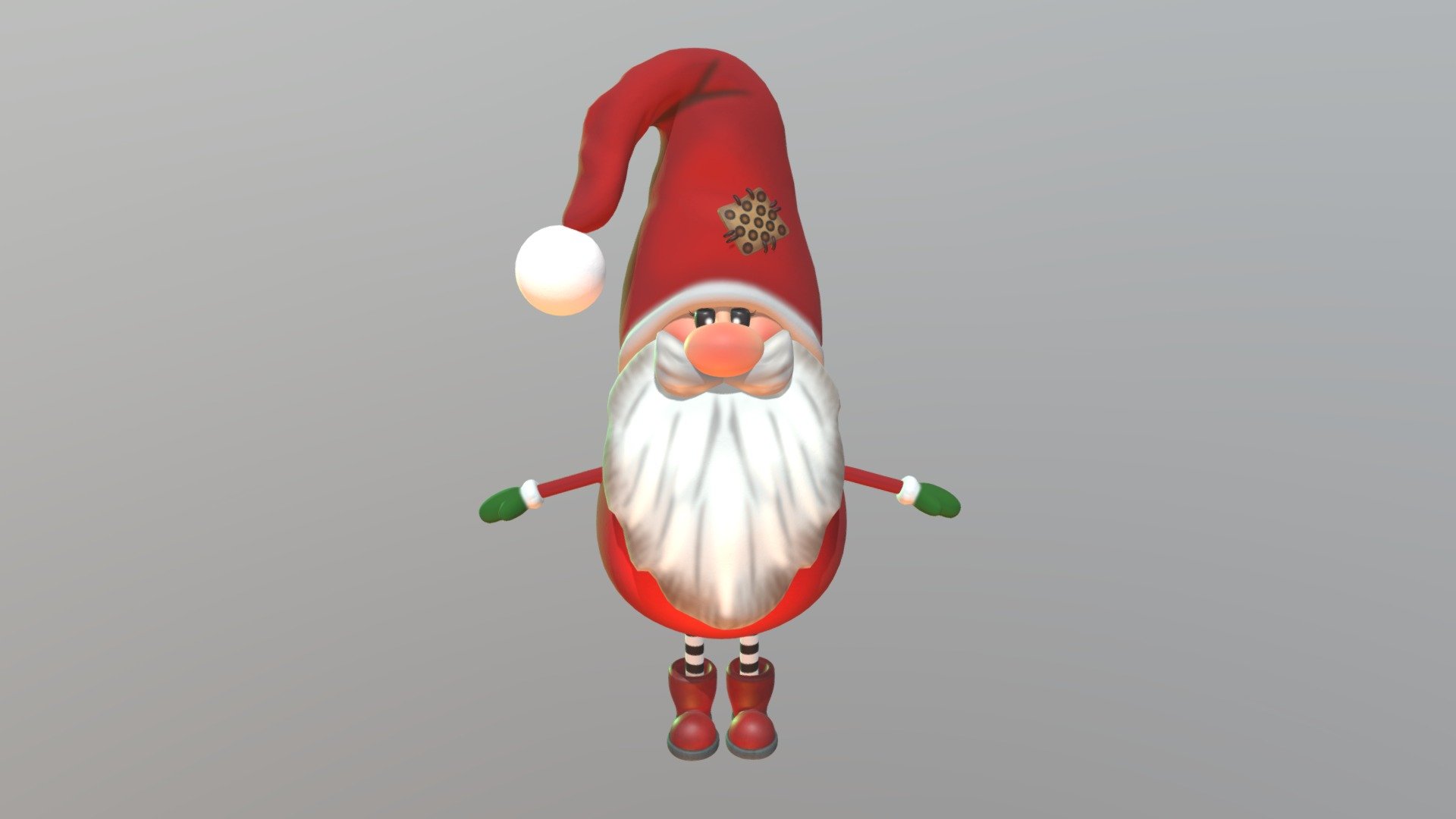 gnome red 3d model