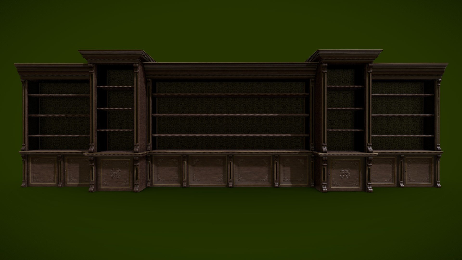 Classic Bookshelf 3d model