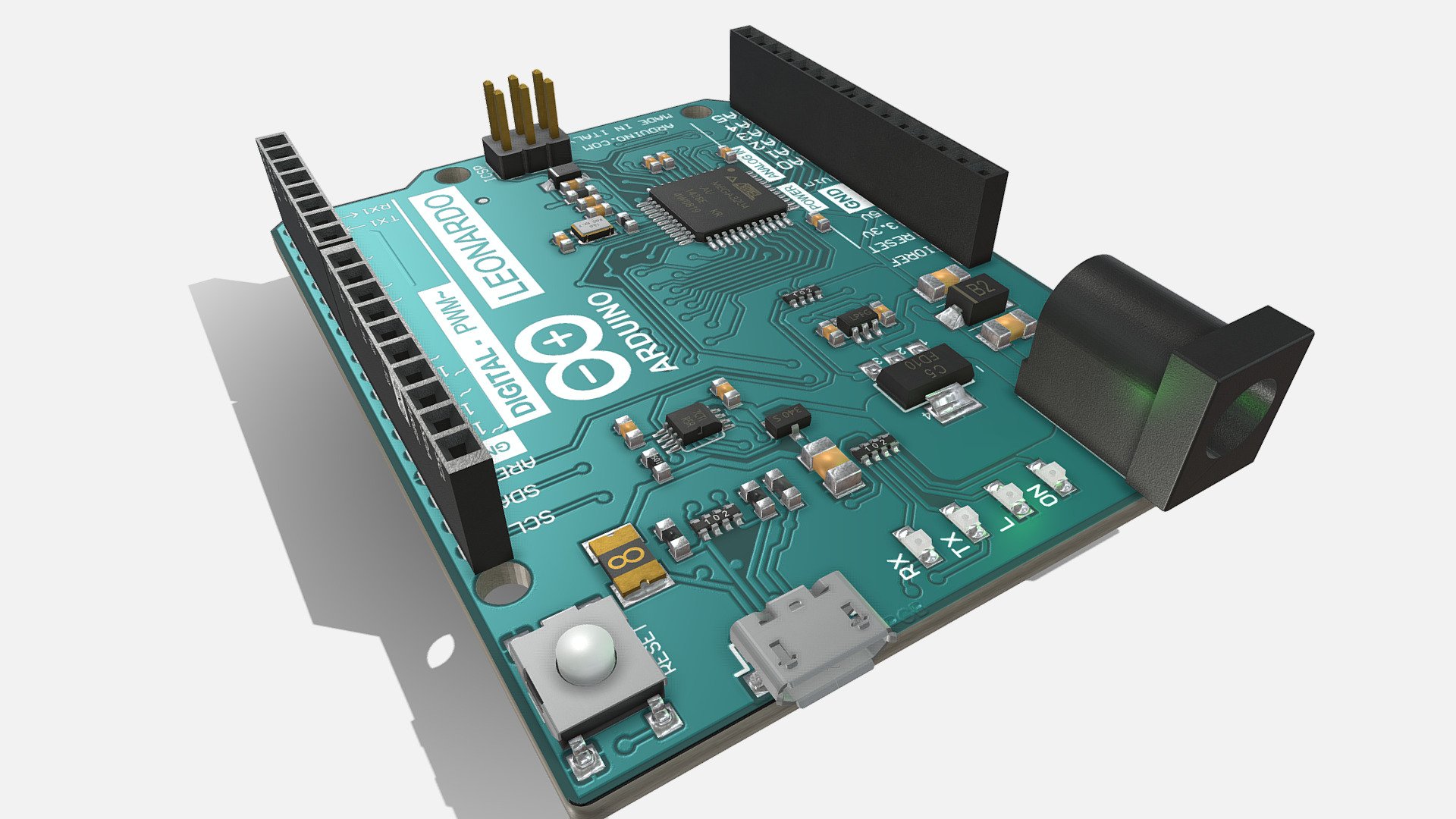 Arduino Leonardo 3d model