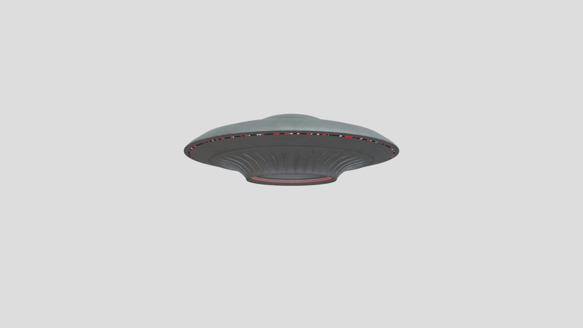 Detailed Retro Sci-fi UFO with 4K Textures 3d model