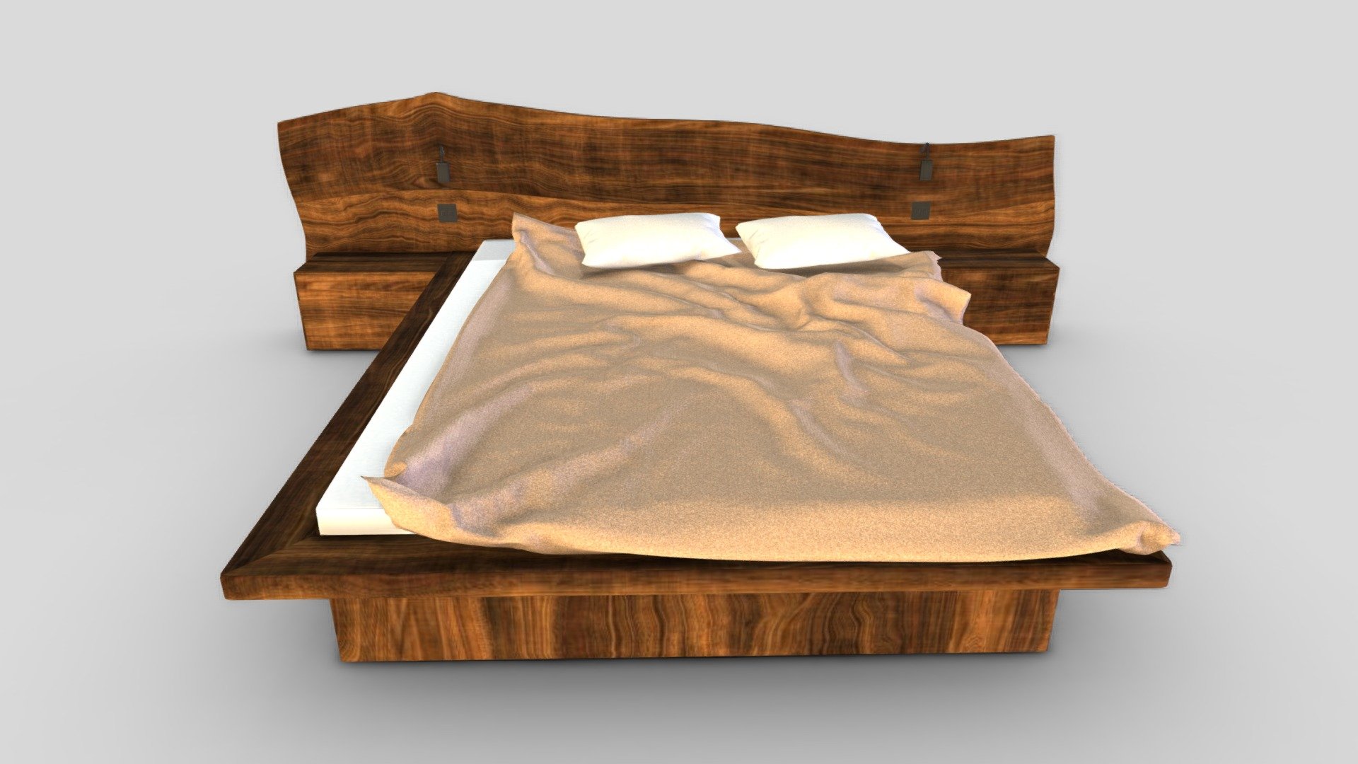 Budkins Bed Hard Massive 3d model