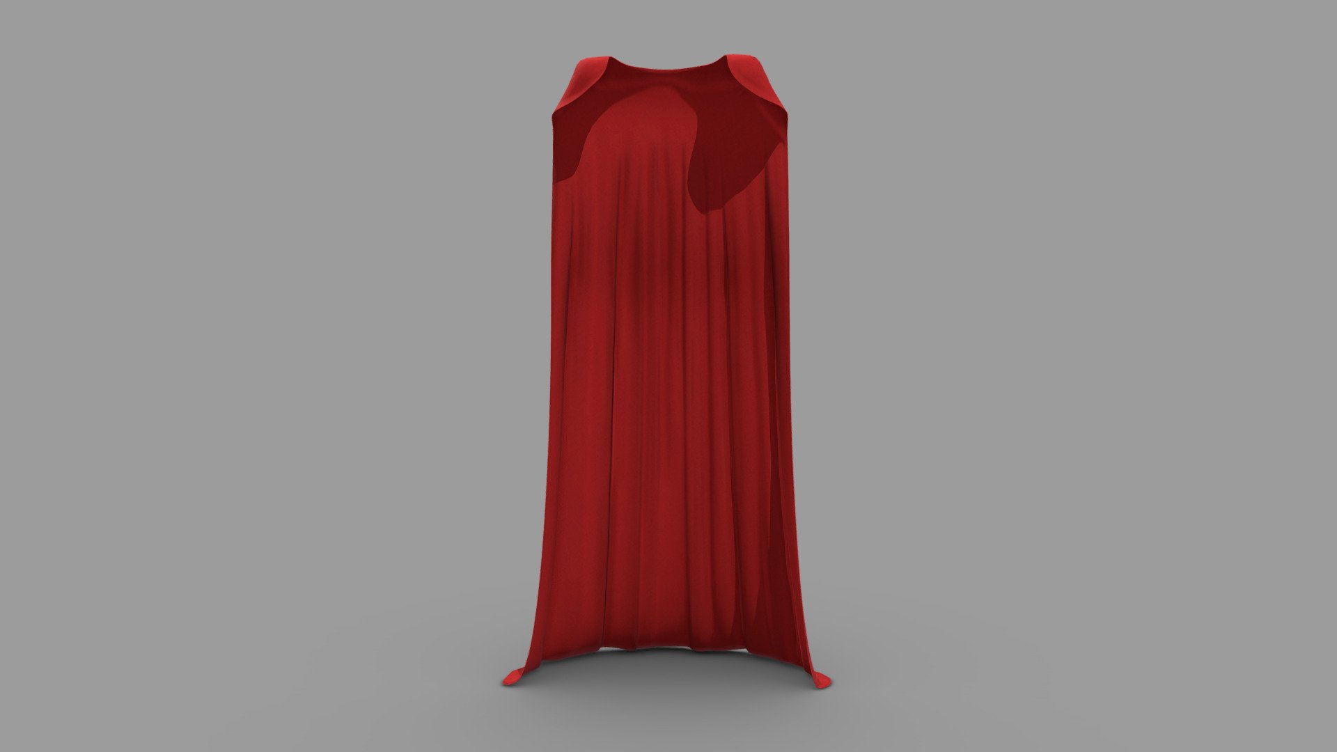 Long Red Cape 3d model