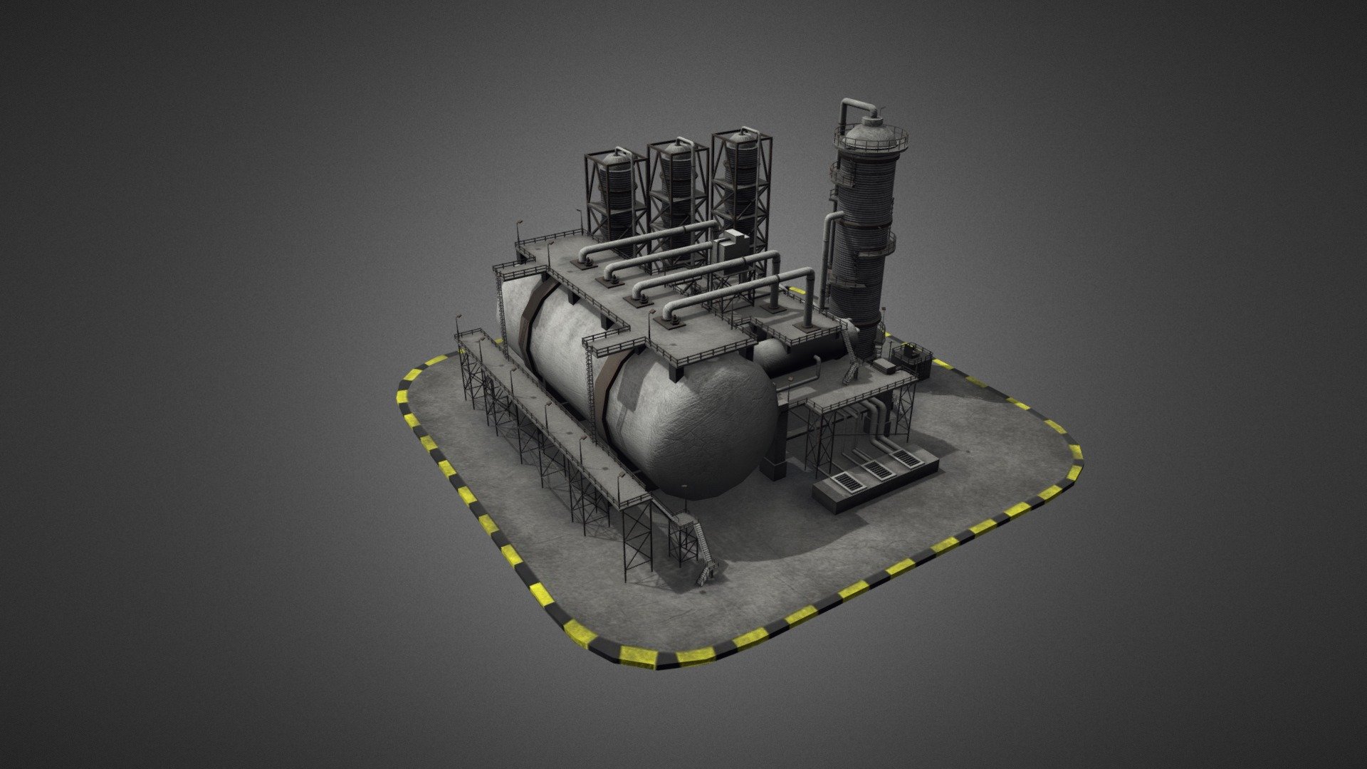 Oil Refinery 06 3d model