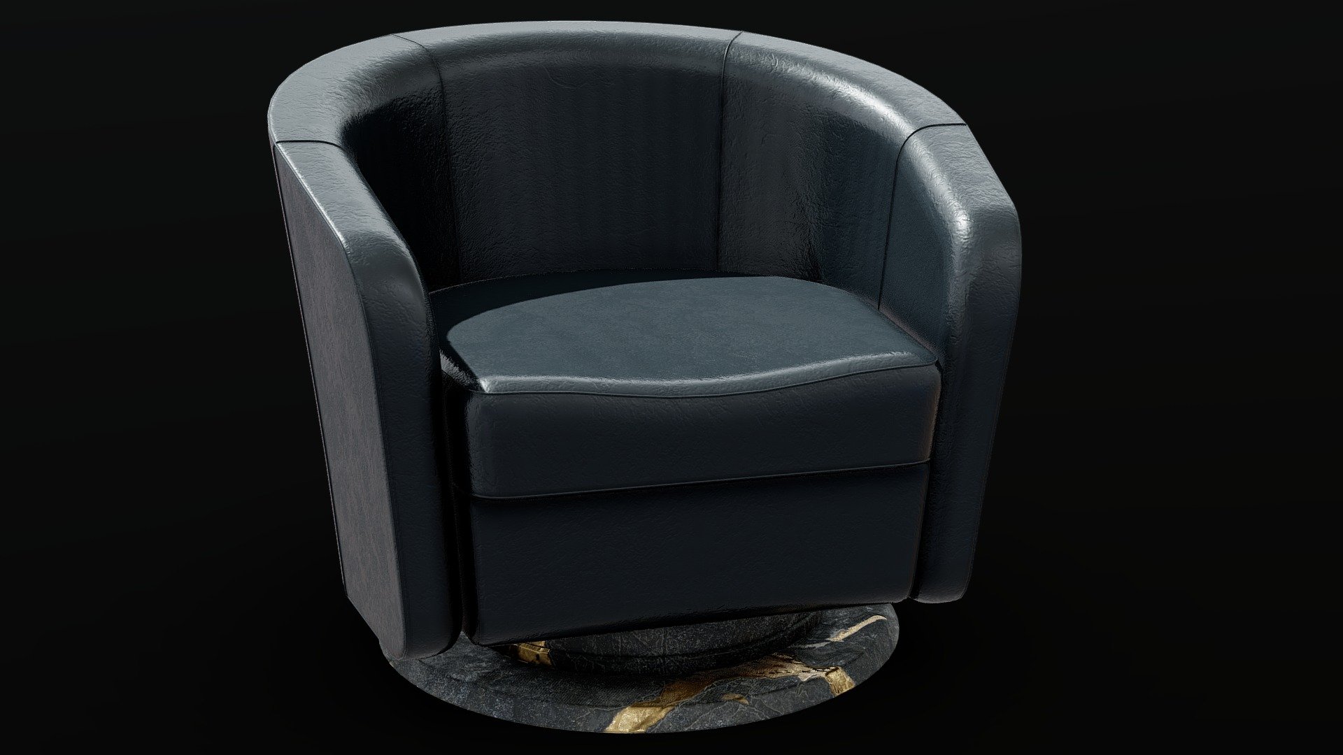 Luxurious barrel seat 3d model