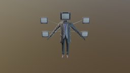 large tv man