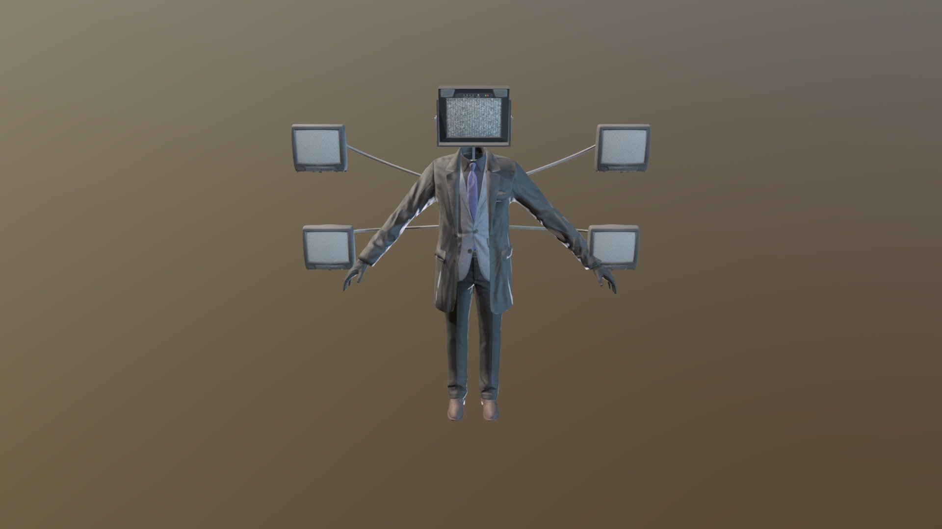 large tv man 3d model