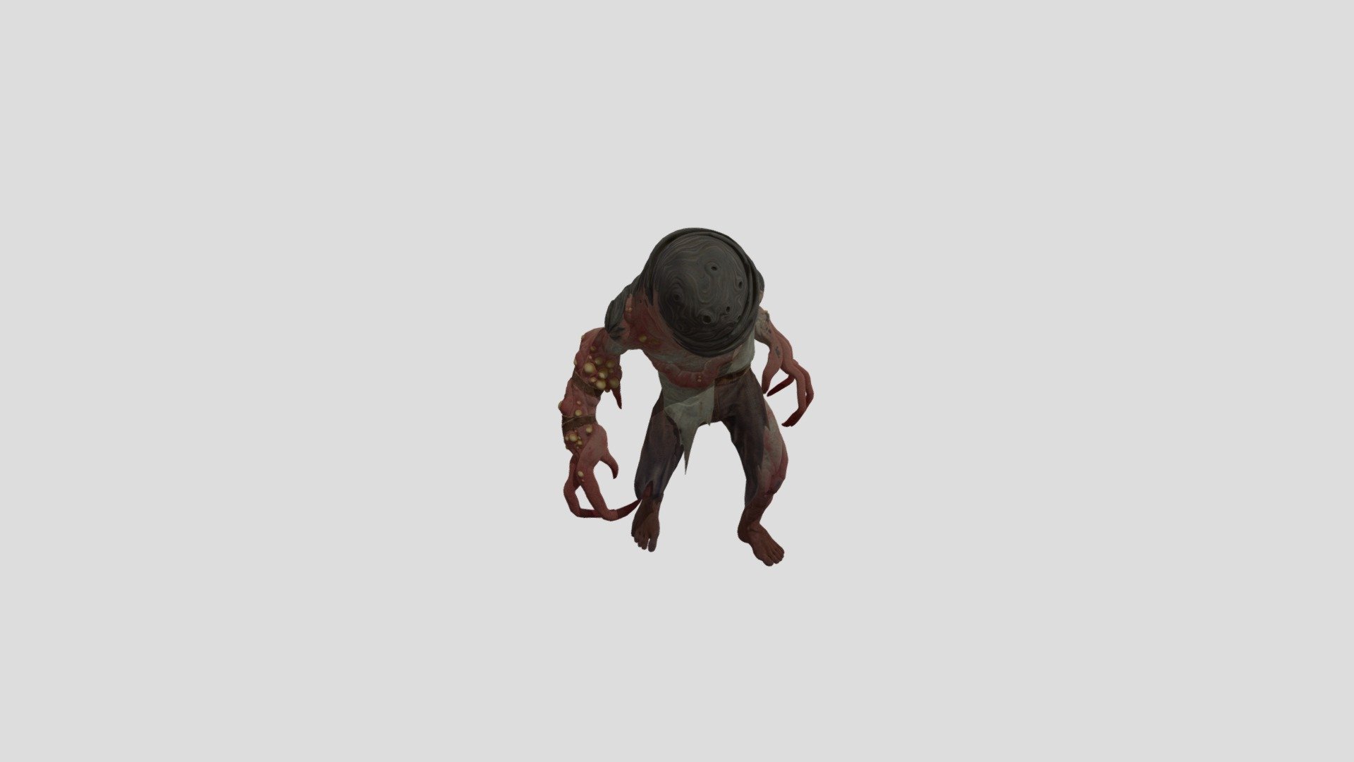 Zombie Monster Walk 3d model