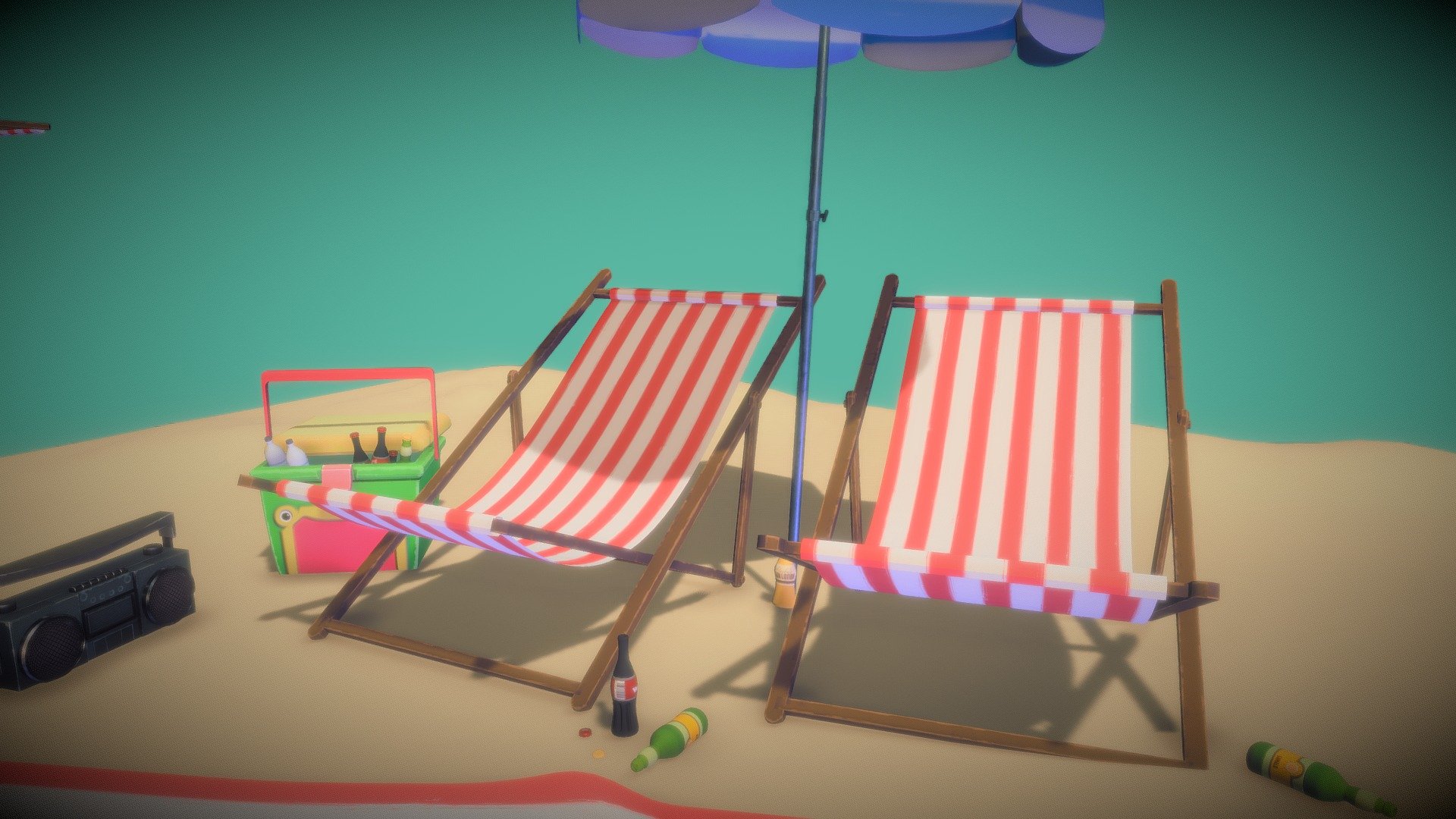 Beach Vibes 3d model