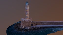 Chania Lighthouse Before Sunrise