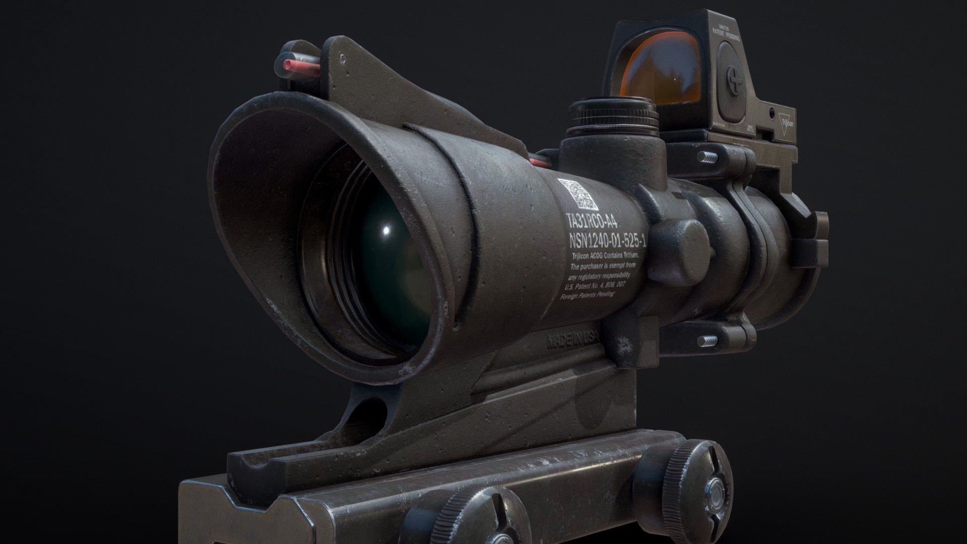 (Advanced Combat Optical Gunsight) TRIJICON 3d model