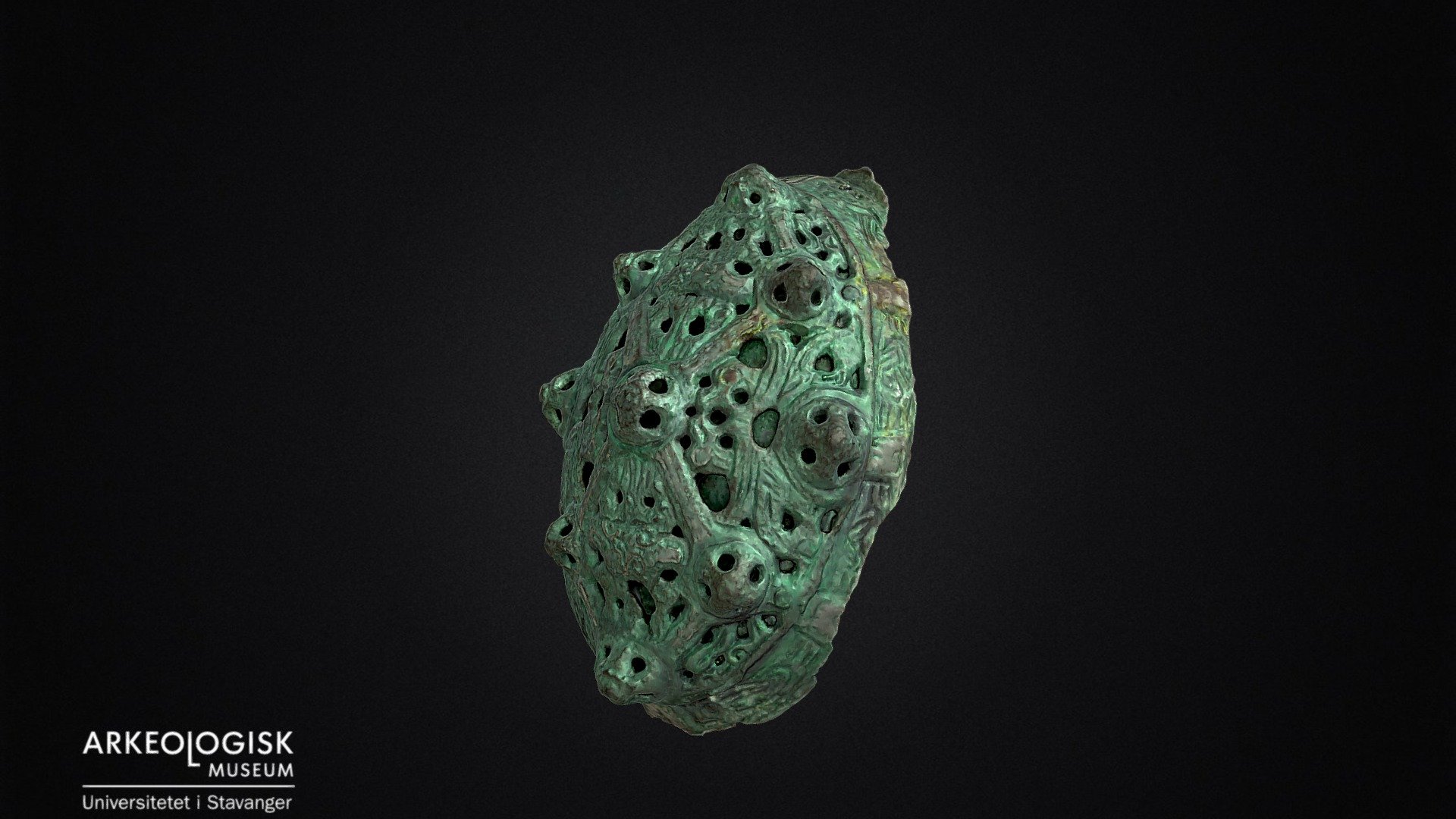 Tortoise brooch in bronze, viking age 3d model